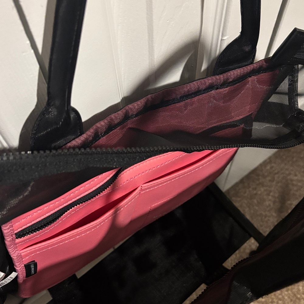 Marc Jacobs Black and Pink Mesh Tote Bag - Picture 5 of 9